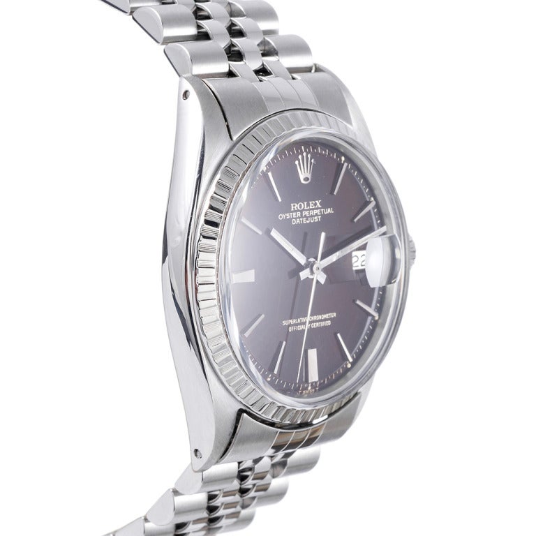 Rolex Stainless Steel Datejust Wristwatch with Color-Change 