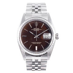 Vintage Rolex Stainless Steel Datejust Wristwatch with Color-Change "Tropical" Dial circa 1960s