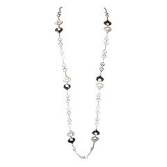 Marina B Necklace Links of Black and White Mother-of-Pearl