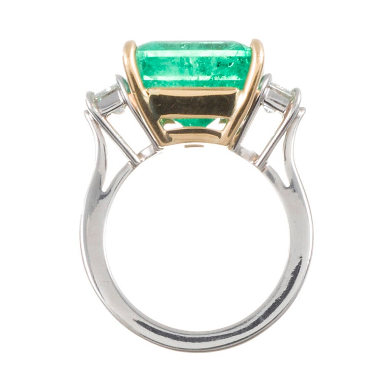 Women's Aletto Brothers 12.43ct Emerald Diamond Three-Stone Ring