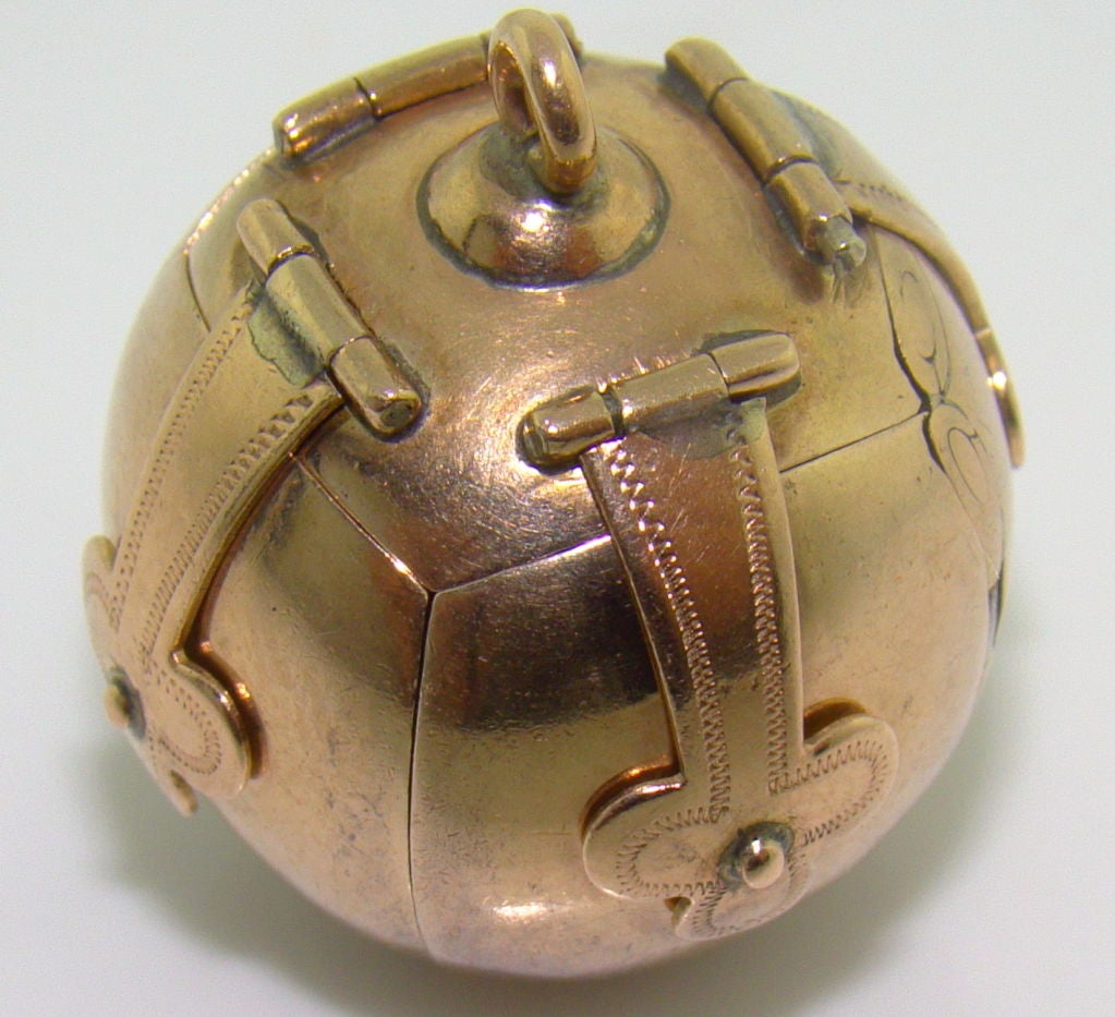 Women's Large Masonic Ball in 9ct Yellow Gold & Silver