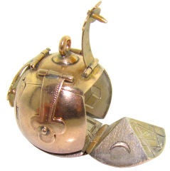 Large Masonic Ball in 9ct Yellow Gold & Silver
