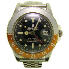 1960's Pointy Crown-Guards Color-Change Stainless-Steel GMT