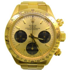 Vintage 1980's ref# 6265 18K Yellow Gold Daytona by Rolex