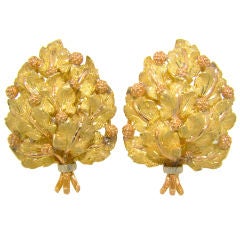 Buccellati 18K Yellow Gold & White Gold Earrings
