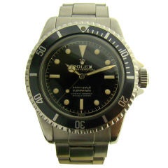 Ref #5512 Rare Early Stainless-Steel Submariner Gilt Dial