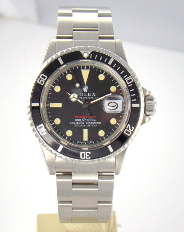 Stainless Steel "RED SUBMARINER" Ref. #1680 by Rolex