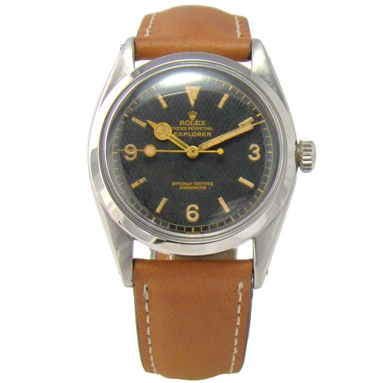 Rare 1st Explorer c1953 Honey Comb Dial by Rolex