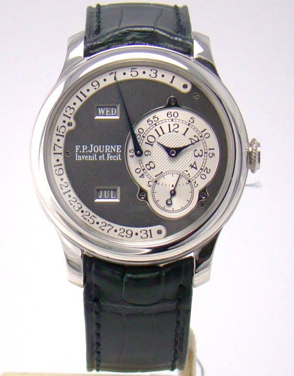 Platinum Annual Calender by F.P. Journe - #25 of 99 made, Automatic, Box & Papers, Retrograde Date & Day & Month, circa 2003