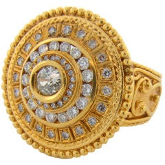 22 Karat Yellow Gold & Diamond Ring