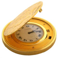 Vintage Cartier 18K Yellow Gold Coin Watch