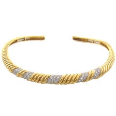 Tiffany & Co. 18K Yellow Gold & Diamond Collar Necklace