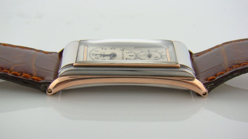 Women's or Men's 1930's 18K Rose Gold & Stainless Steel Prince by Rolex