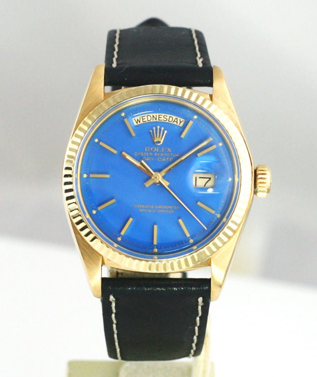 "Stella" Dial Rare 18K Yellow Gold Day-Date Ref 1803 by Rolex