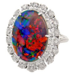 Retro CARTIER Magnificent Black Opal Ring