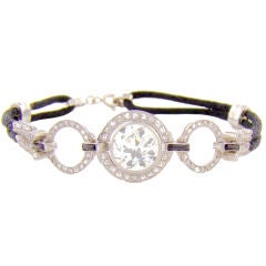 Old European Diamond Art Deco Bracelet circa 1920