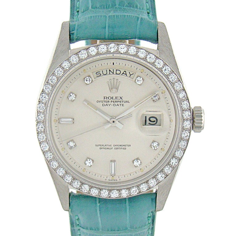 1970's Rare Platinum & Diamond Day-Date by Rolex