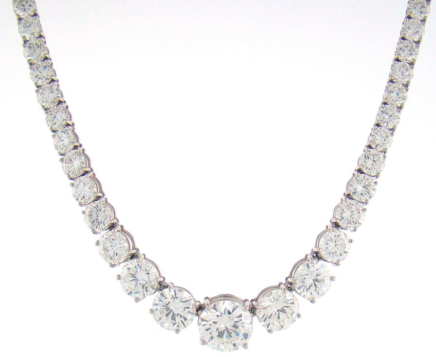Women's Fine Diamond Riviere Necklace