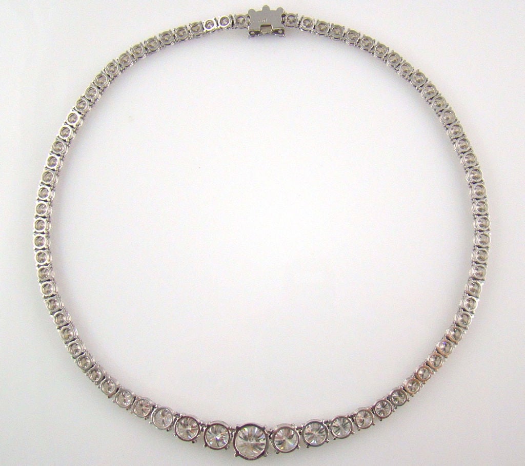 Fine Diamond Riviere Necklace 1