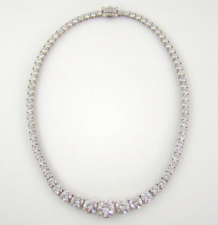 Fine Diamond Riviere Necklace 2