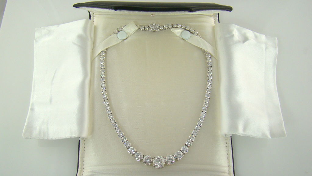 Fine Diamond Riviere Necklace 3