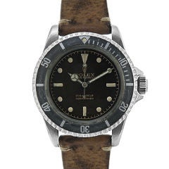 ROLEX Color Change Pointy-Crown Guard Gilt Dial Submariner