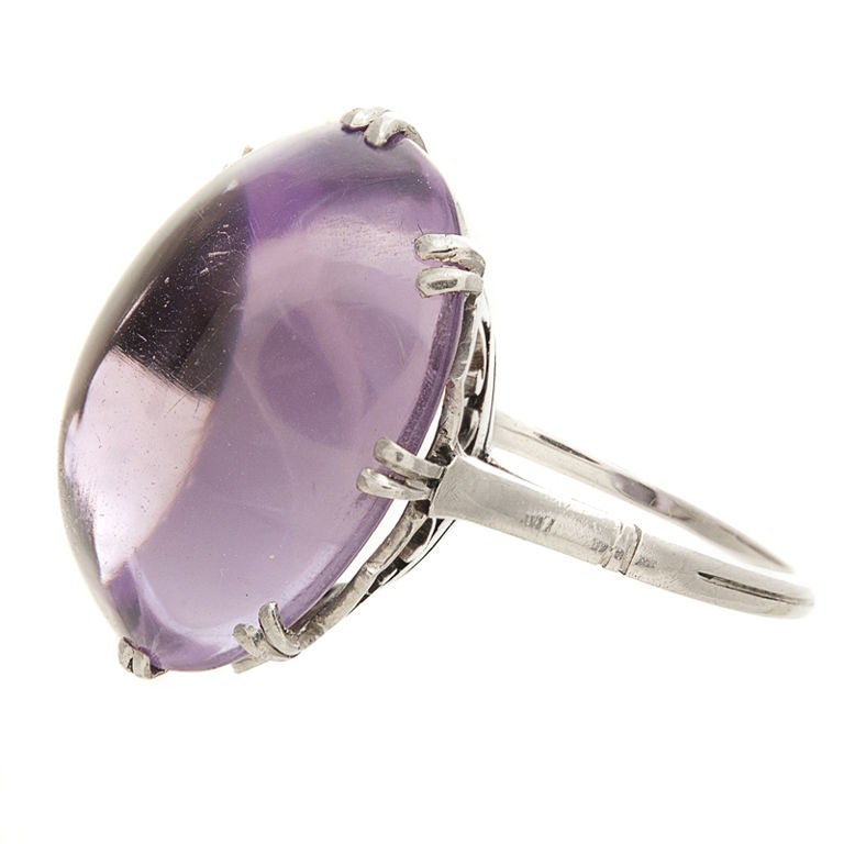 Platinum Amethyst Ring