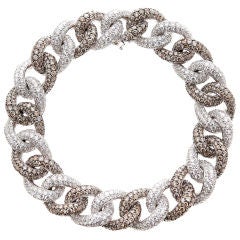 SALAVETTI White Diamond & Cognac Diamond Bracelet