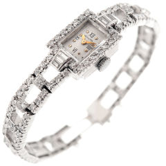 HAMILTON Platinum & Diamond 1950's Wristwatch