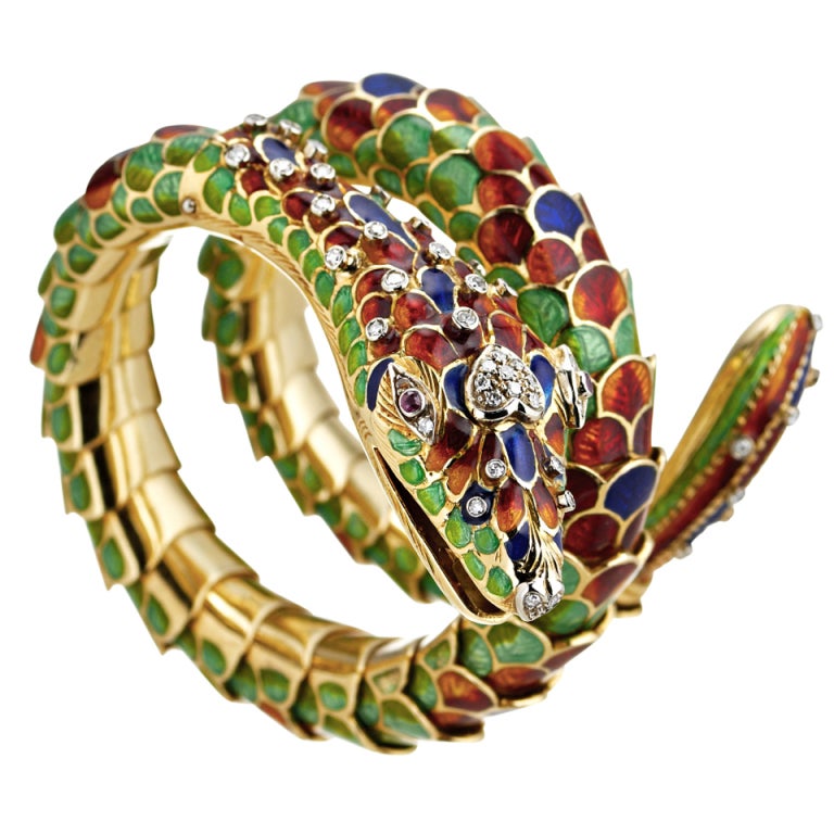 Snake Coil Bracelet At 1stDibs
