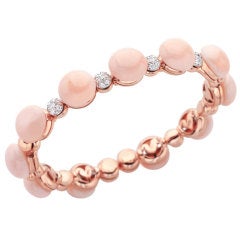 Chantecler of Capri pink coral and diamond bracelet
