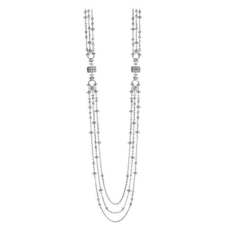 Heritage Collection Long Diamond Multi-Strand Necklace