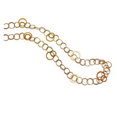 Gold Circle Ring Necklace