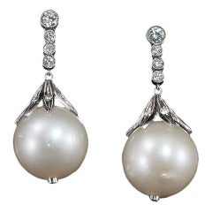 Pearl Diamond Earrings