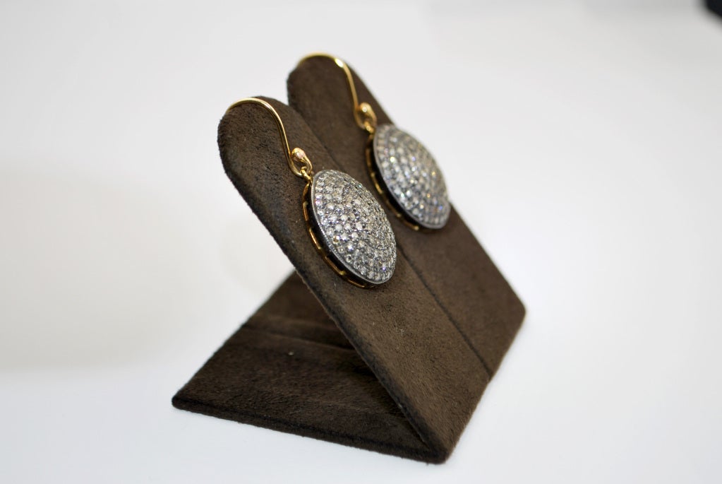 Diamond Disc Earrings