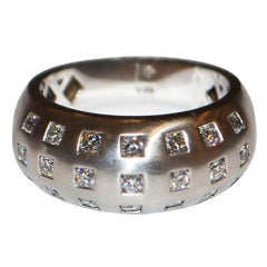 20th C. White Gold Pave Diamond Ring 20th C. White Gold Pave Diamond Ring