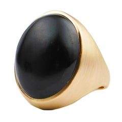 Black Jade & Gold Ring