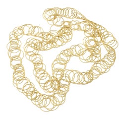 BUCCELLATI 'Hawaii' Yellow Gold Multi-Ring Necklace