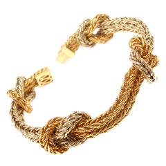 BUCCELLATI Two-Tone Gold Knot Bracelet