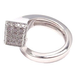 HERMES Twisted Diamond White Gold Ring