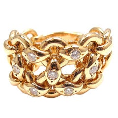 HERMES Diamond Ring in Yellow Gold