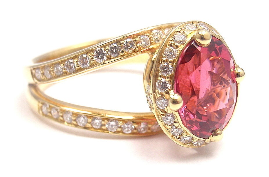 TEMPLE ST CLAIR 2.89CT Red Spinel & Diamond Yellow Gold Ring 2
