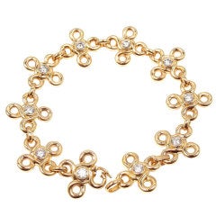 CHANEL Diamond Yellow Gold Bracelet