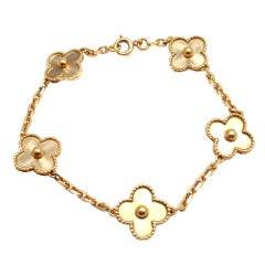 X 上的HoooGoods：「VCA vintage Alhambra bracelet yellow gold https