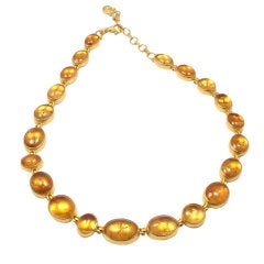 GURHAN 24k Gold Diamond Golden Citrine "One Of A Kind" Necklace