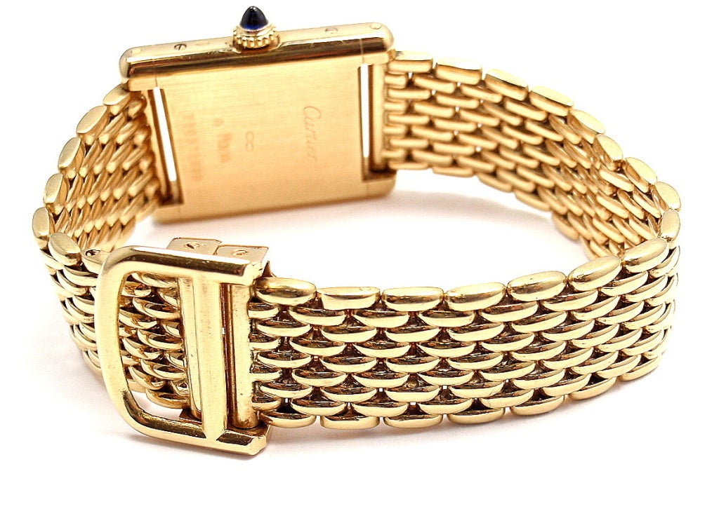 cartier tank gold bracelet