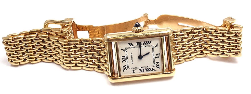 cartier tank louis gold bracelet