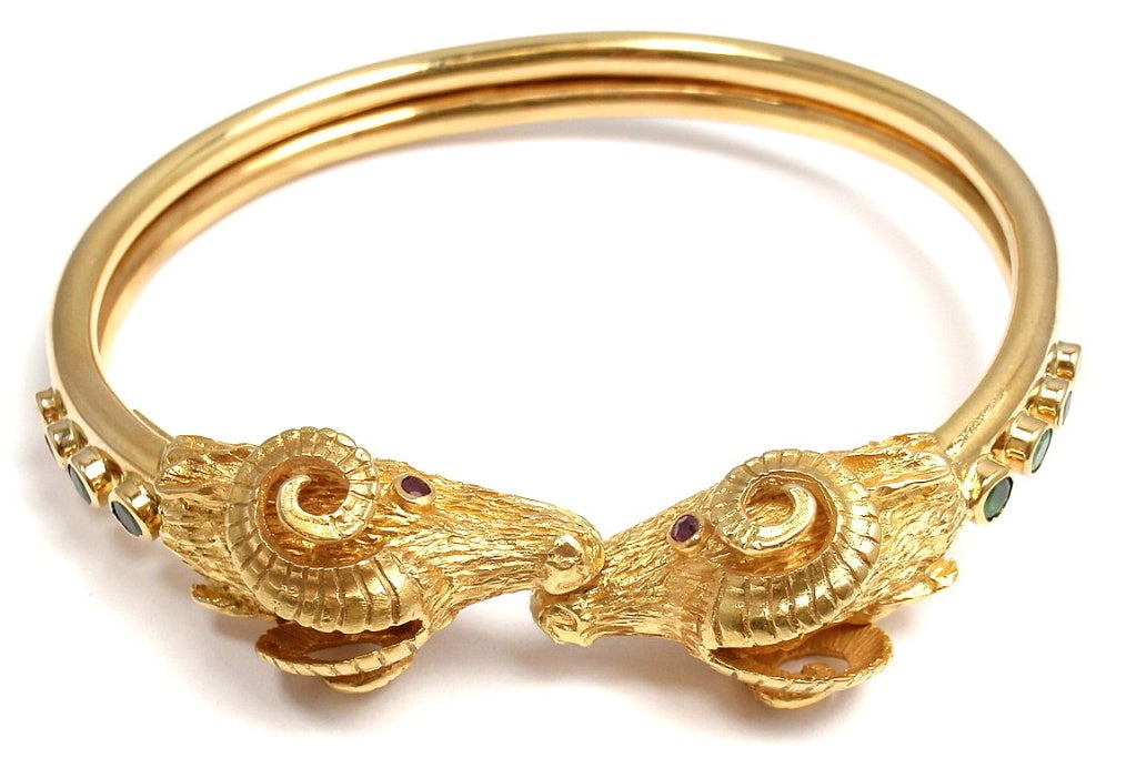 gold ram bracelet