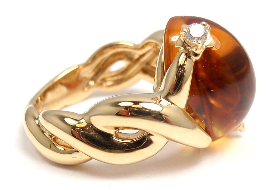 Women's CHANEL Citrine Diamond Yellow Gold Ring