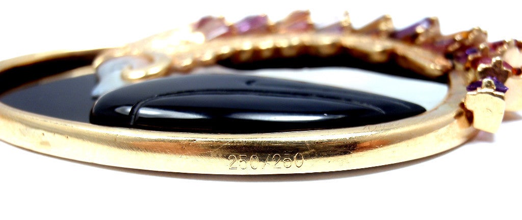 ERTE Gold Diamond Onyx 